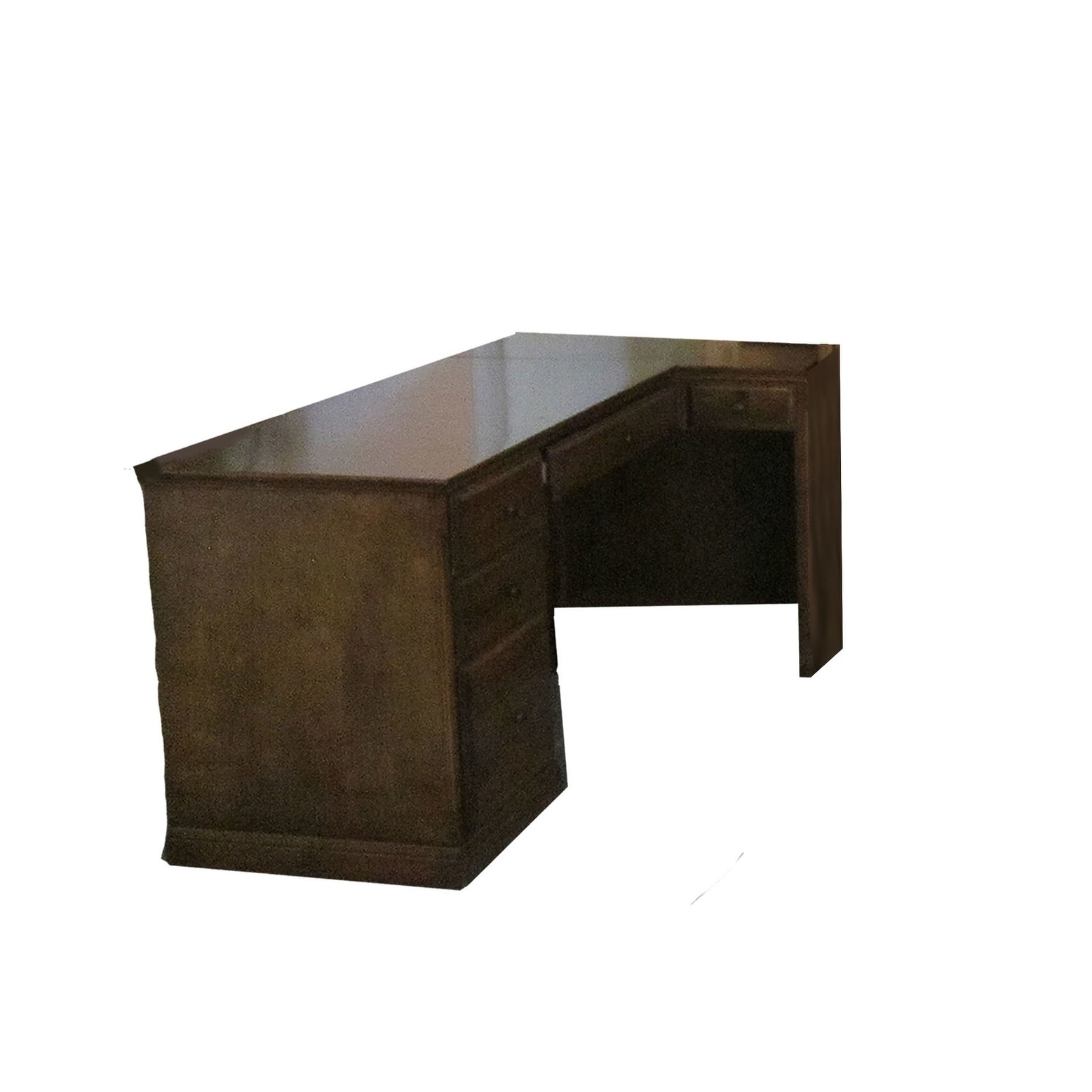 Traditional Alder Desk w/ Single Pedestal 48W X 30H X 24D