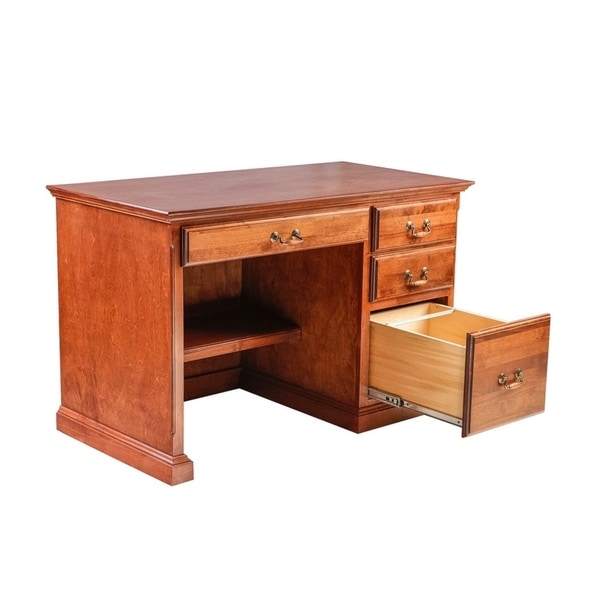 birch desk with drawers