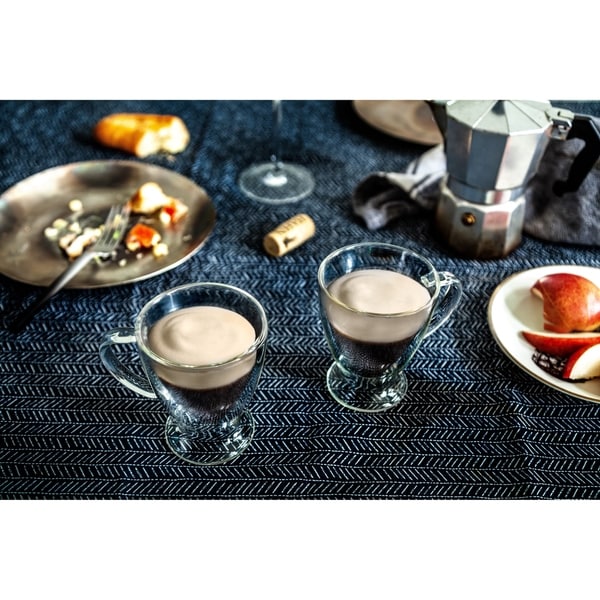 Set of 2 espresso Cups JoyJolt Declan Irish Double Wall