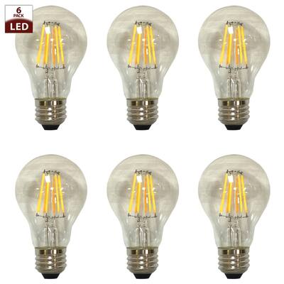 Royal Designs Decorative Vintage Clear Indoor or Outdoor Edison Medium Base Dimmable LED Bulbs, 6 Pack