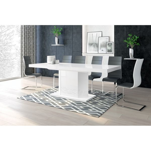 overstock white dining table