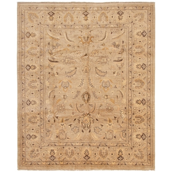 ECARPETGALLERY Hand-knotted Chobi Finest Tan Wool Rug - 8'2 x 9'9