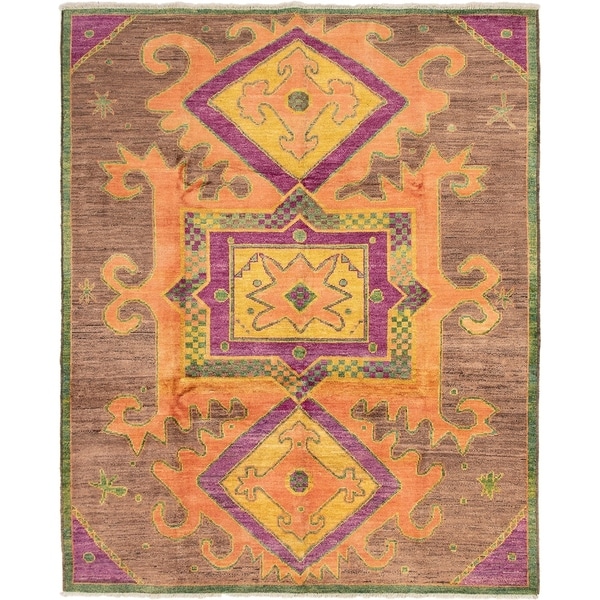 ECARPETGALLERY Hand-knotted Shalimar Brown, Copper Wool Rug - 8'5 x 10'4