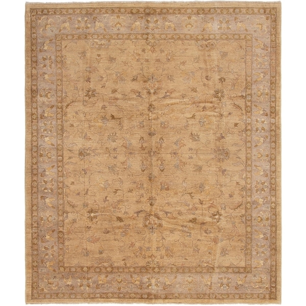 ECARPETGALLERY Hand-knotted Chobi Finest Tan Wool Rug - 8'0 x 9'8
