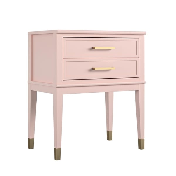 pink and gold nightstand