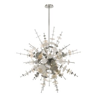 Livex Lighting Circulo 12-Light Grand Foyer Pendant Chandelier - 50"Dia. x 58"-122"Adj. H (Polished Chrome) - Chandeliers For Bedrooms by Overstock.com
