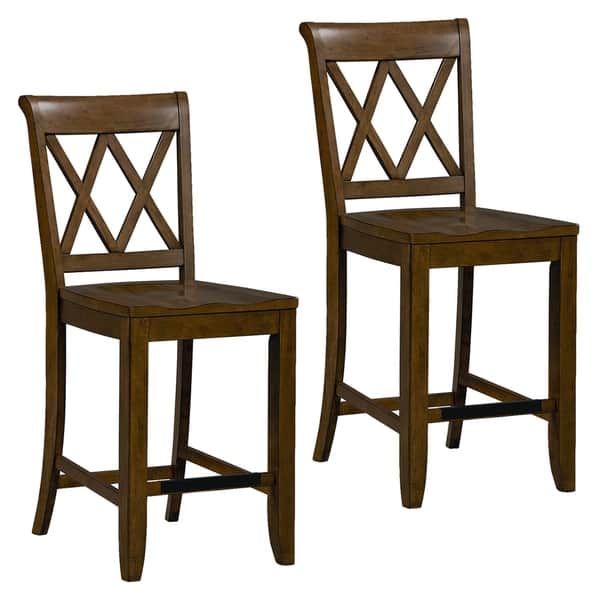 Shop Standard Furniture Vintage Counter Height Stool Set Of 2