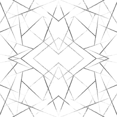 Geo Diamond Wallpaper, 20.5 in. x 33 ft. = 56 sq ft, in Black