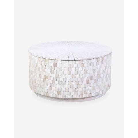 East At Main's Madeline Teak Round Coffee Table - 31"x31"x16"