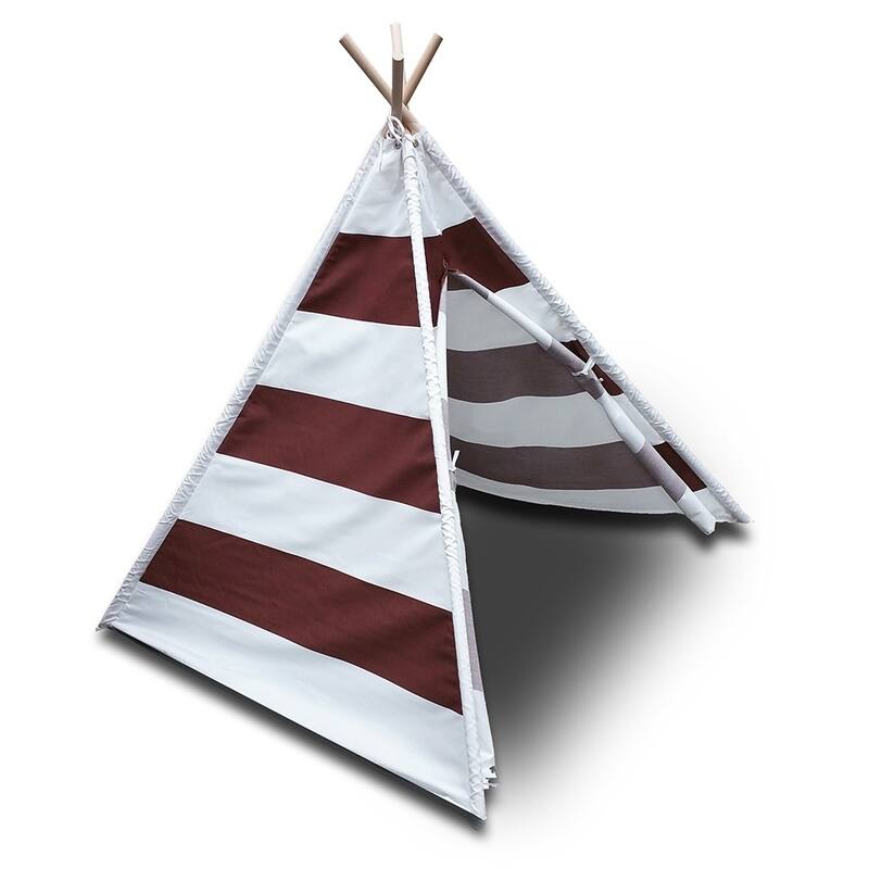 Modern Home Children's Canvas Tepee Set with Travel Case