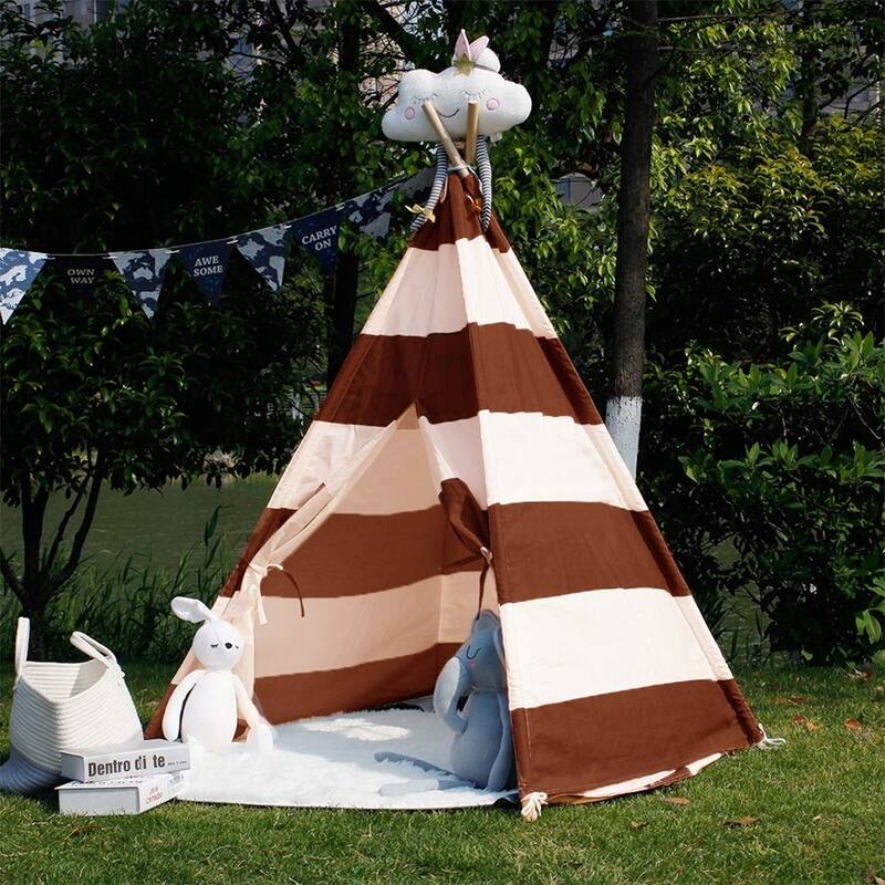 Modern Home Children's Canvas Tepee Set with Travel Case