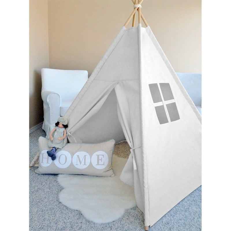 Modern Home Children's Canvas Tepee Set with Travel Case