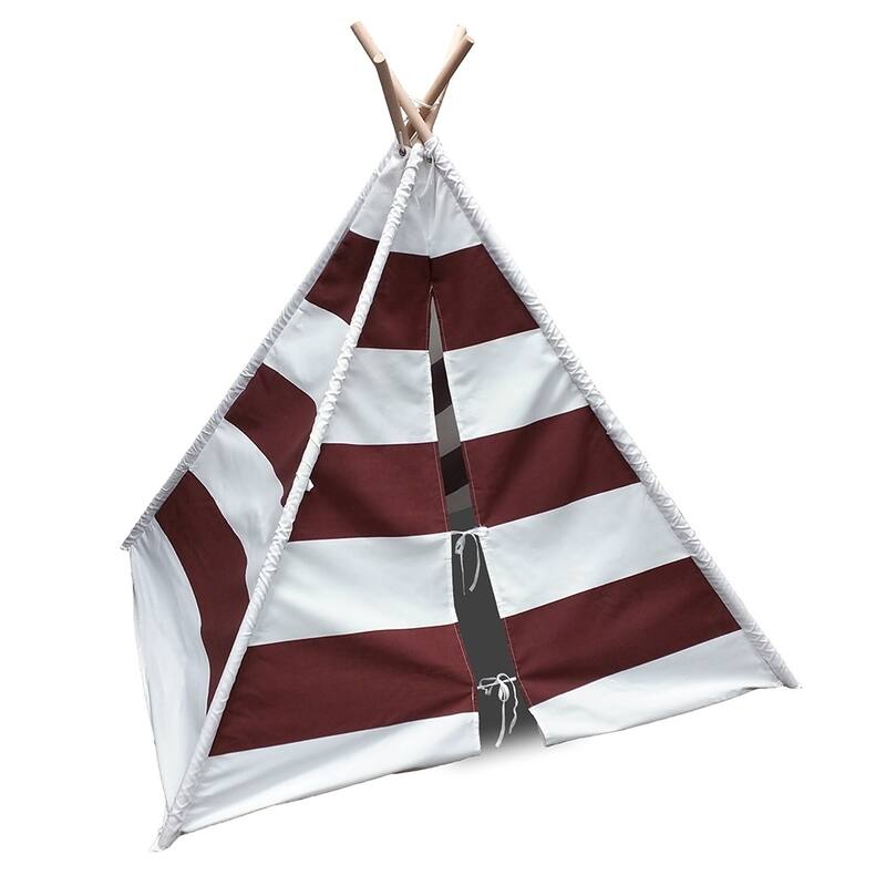 Modern Home Children's Canvas Tepee Set with Travel Case