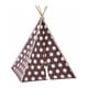 preview thumbnail 1 of 19, Modern Home Children's Canvas Tepee Set with Travel Case brown dots