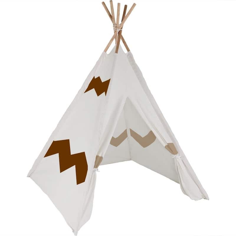 Modern Home Children's Canvas Tepee Set with Travel Case