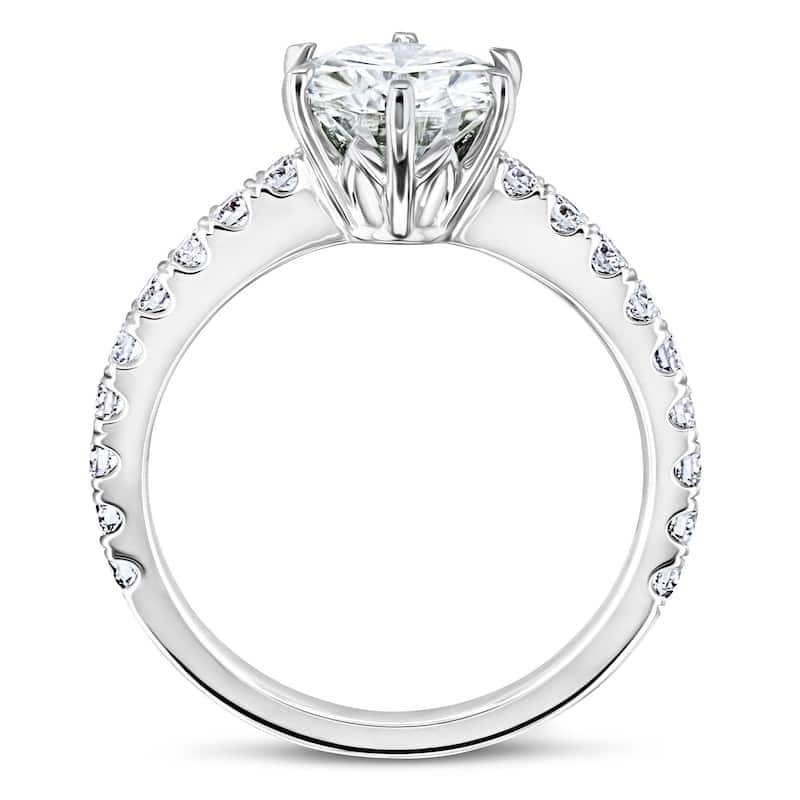Annello by Kobelli Solid 14k Gold 2-2/5ct.tw 6-Prong Classic Engagement Ring (HI/VS, DF/VS)