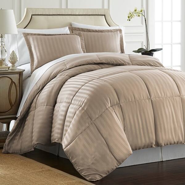 Shop Spirit Linen Home Reversible Satin Stripe Down Alternative
