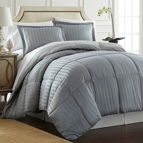 Spirit Linen Warm and Cozy Comforter Set Platinum Bedding Collection ...