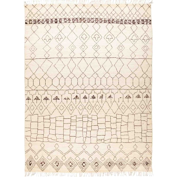 Moroccan, Hand Knotted Area Rug - 8' 10" x 12' 0" - 8'10" x 12'/Surplus