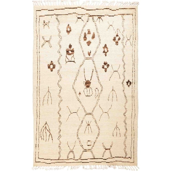 Moroccan, Hand Knotted Area Rug - 5' 0" x 8' 1" - 5' x 8'1"