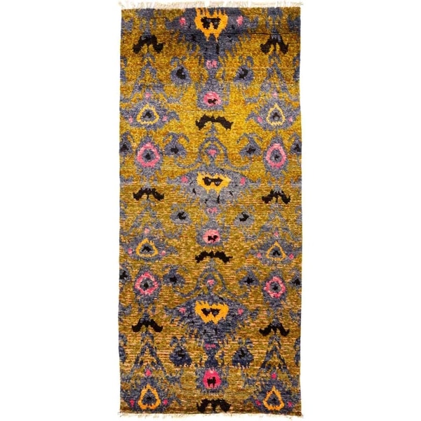 Tullu, Hand Knotted Area Rug - 5' 3" x 11' 8" - 5'3" x 11'8" Runner
