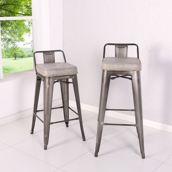 metropolis low back counter stool