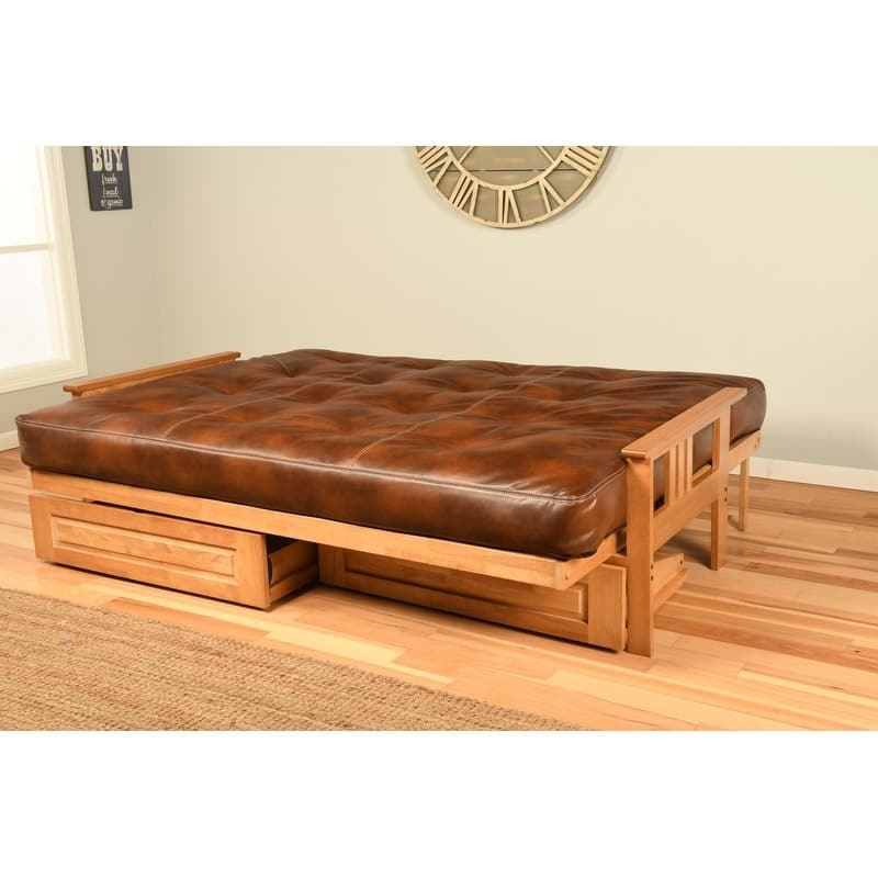 Copper Grove Cloud Queen-sizeStorage Futon Set with Butternut Finish