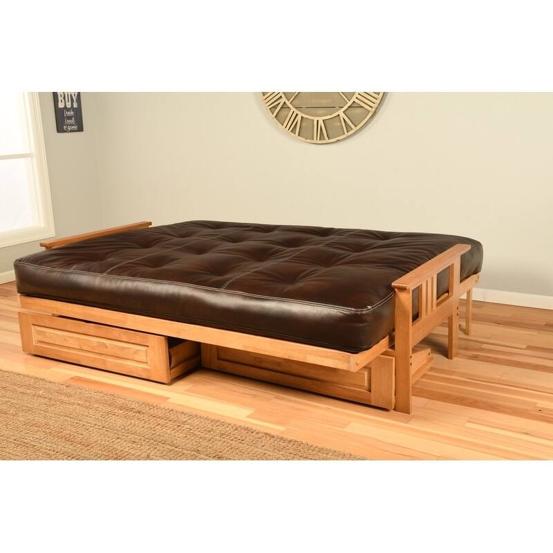 Copper Grove Cloud Queen-sizeStorage Futon Set with Butternut Finish