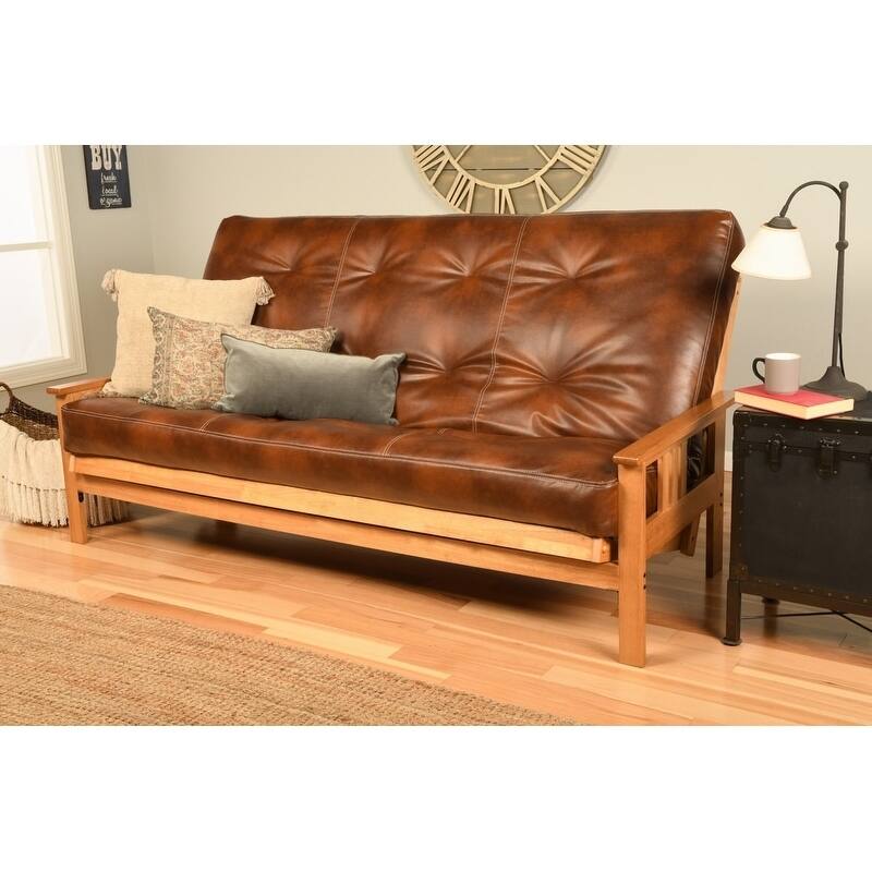 Copper Grove Cloud Queen-sizeFuton Set with Butternut Finish - Saddle