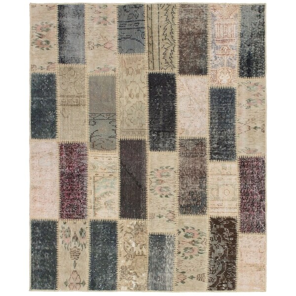 eCarpetGallery Hand-knotted Color Transition Dark Grey, Wool Rug - 5'0 x 6'2