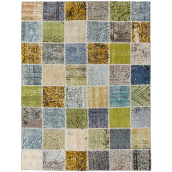 eCarpetGallery Hand-knotted Color Transition Patch Brown, Wool Rug - 5'2 x 6'8