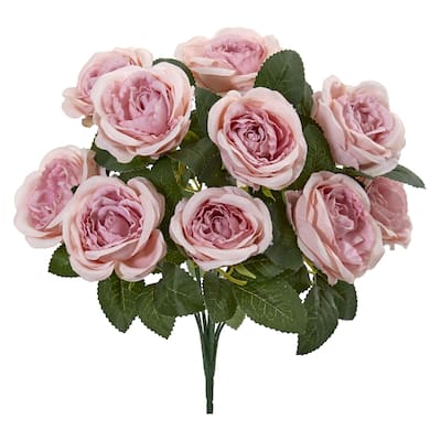 14" Rose Bush Artificial Flower (Set of 6)