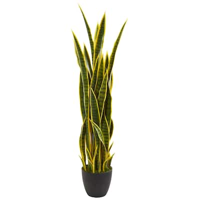 Nearly Natural Sansevieria 4-feet Tall Artificial Plant