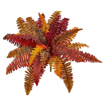 20" Autumn Boston Fern Artificial Plant (Set of 3