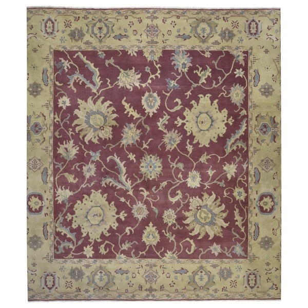 Handmade Fine Oriental Peshawar Square Rug - 10'1" x 10'2"