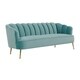 preview thumbnail 2 of 5, Silver Orchid Zelenka Petite Sea Blue Velvet Sofa