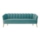 preview thumbnail 3 of 5, Silver Orchid Zelenka Petite Sea Blue Velvet Sofa