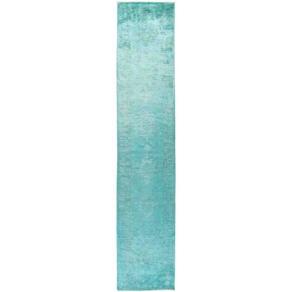 Vibrance, Hand Knotted Area Rug - 2' 8" x 13' 10" - 2'8" x 13'10" Runner
