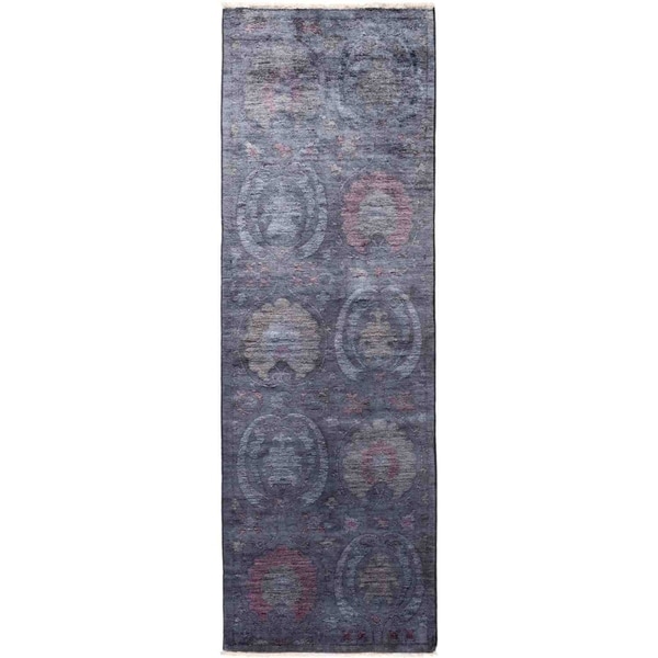 Vibrance, Hand Knotted Area Rug - 2' 6" x 8' 2" - 2'6" x 8'2" Runner