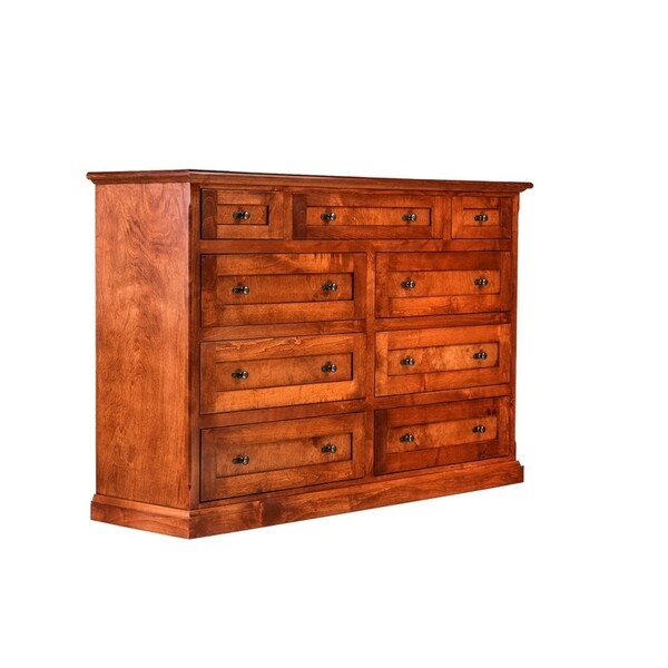 Mission Alder Nine Drawer Tall Dresser 60W x 40H x 18D