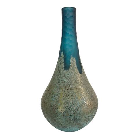Aurelle Home Sky Blue Stylish and Elegant Glass Vase