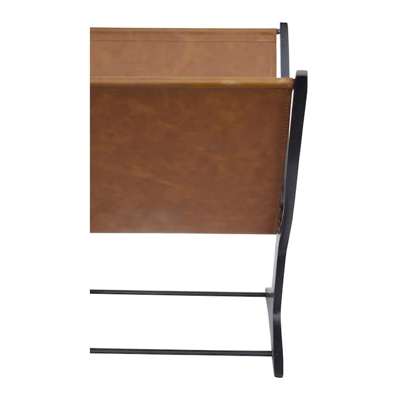 Aurelle Home Modern Brown and Black Magazine Holder