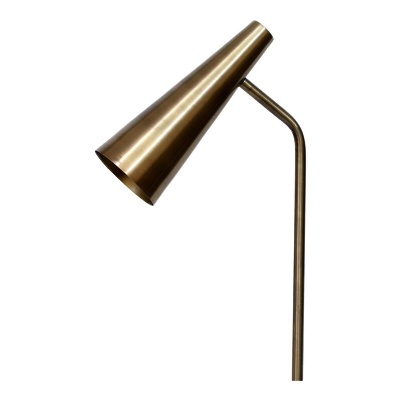 Aurelle Home Brass Industrial Trumpet Floor Lamp