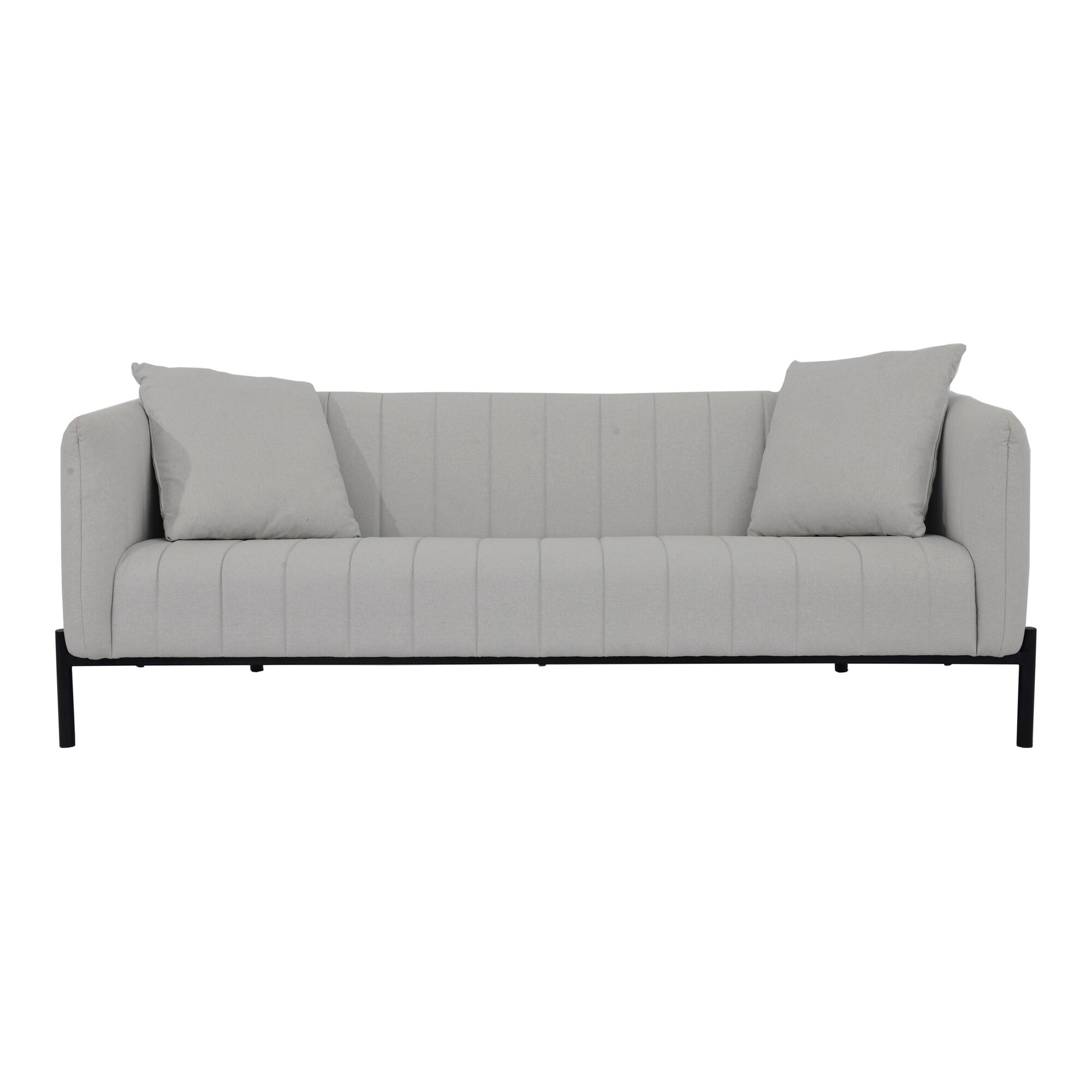 Shop Aurelle Home Clean Line Upholstered Memory Foam Modern Sofa