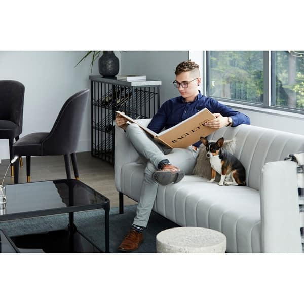 Aurelle Home Scandinavian Clean Line Modern Sofa On Clean Line Modern Sofa