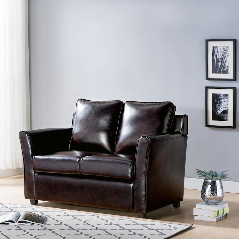Golt Contemporary Upholstered Flared-arm Loveseat by Furniture of America
