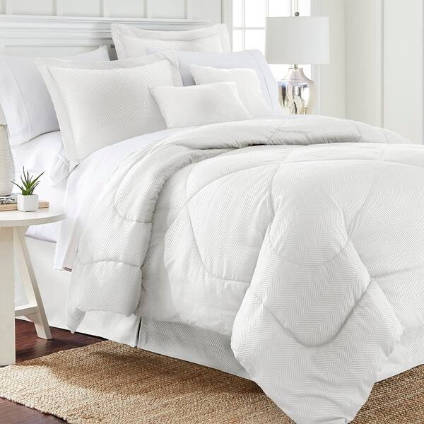 Shop Spirit Linen Home Embossed Chevron Comforter Set 6 Piece