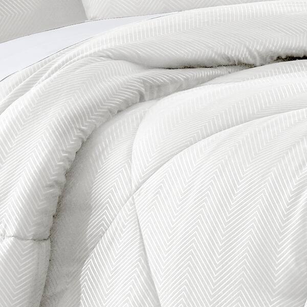 Shop Spirit Linen Home Embossed Chevron Comforter Set 6 Piece