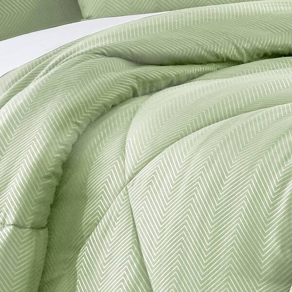 Shop Spirit Linen Home Embossed Chevron Comforter Set 6 Piece