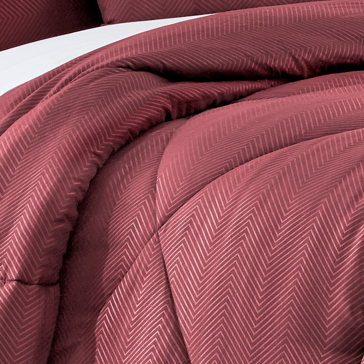 Shop Spirit Linen Home Embossed Chevron Comforter Set 6 Piece